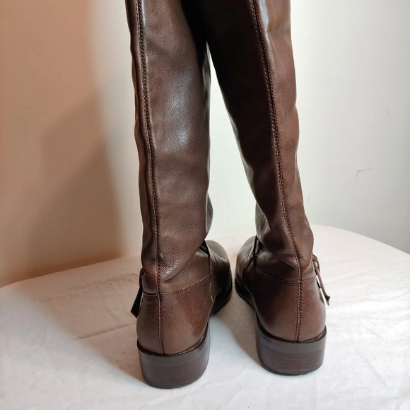 Kathryn Amberleigh Knee High Brown Leather Riding Boots Size Women's 7 - Picture 5 of 9